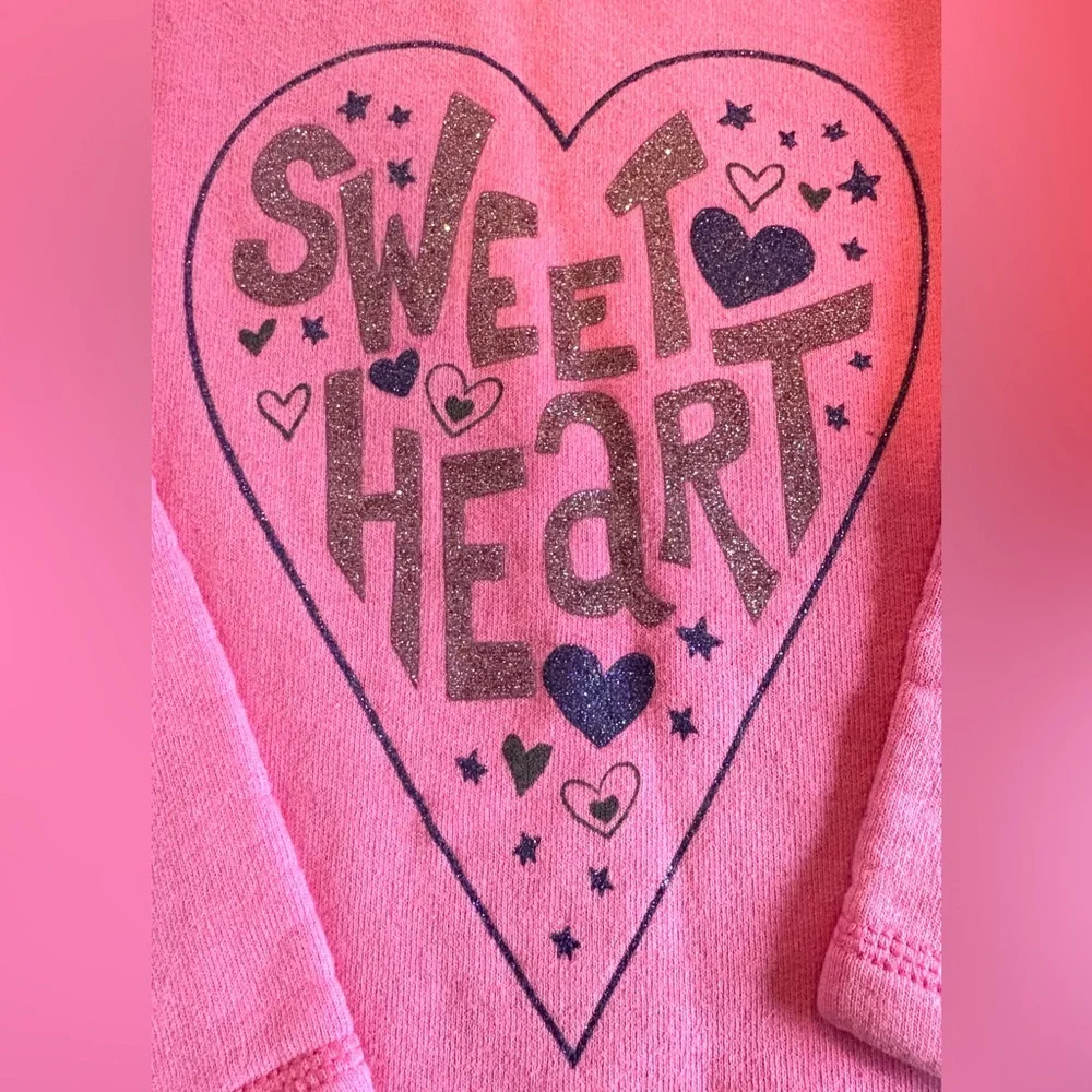 Hanes Premium ‘SWEETHEART’ Sweatshirt and Pants Set, EcoSmart Fabric, Size 3T